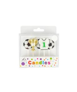 Soccer Pick Candles 5pc