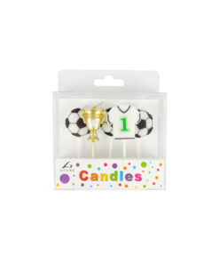Soccer Pick Candles 5pc