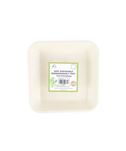 Biodegradable Tray 153x153x24mm 25pc