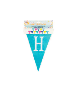 Colored Happy Birthday Triangle Banner 1.4m & 2.1m