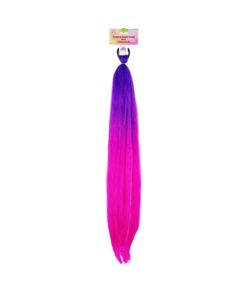 Purple Hot Pink Party Wig 65cm