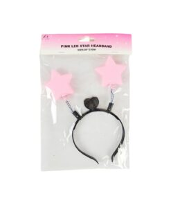 Pink LED Star Headband 20x23cm