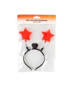 Red LED Star Headband 20x23cm