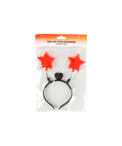 Red LED Star Headband 20x23cm