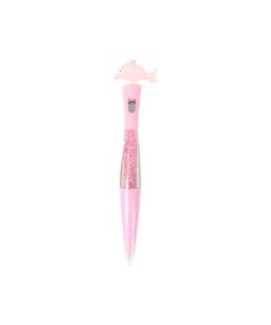 Dolphin Cartoon with LED Light Ballpoint Pen 17cm