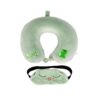 Green Dinosaur U Shaped Neck Pillow with Eye Mask