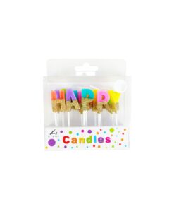 Colorful Habby Birthday Pick Candles 6cm
