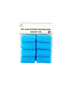 Blue Sponge Hair Rollers 7cm 8pc