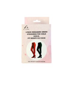 Red Dark Green Stockings Child XL