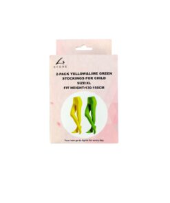 Yellow Lime Green Stockings Child XL