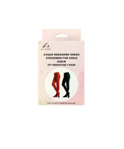 Red Dark Green Stockings Child M