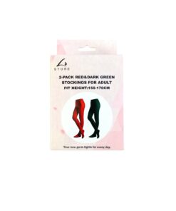 Red Dark Green Stockings Adult