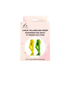 Yellow Lime Green Stockings Adult