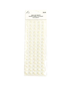 Off-White Rhinestones Stickers 12mm 80pc