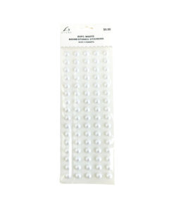 White Rhinestones Stickers 12mm 80pc
