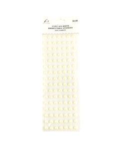 Off-White Rhinestones Stickers 10mm 112pc