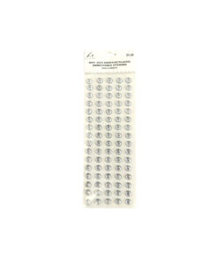 Silver Rhinestone Stickers 12mm 80pc