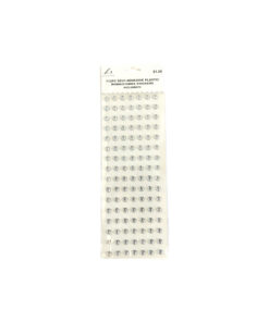 Silver Rhinestone Stickers 8mm 112pc
