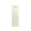 Ivory Heart Rhinestone Stickers 14mm 60pc