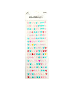 Colorful Heart Rhinestones Stickers 153pc