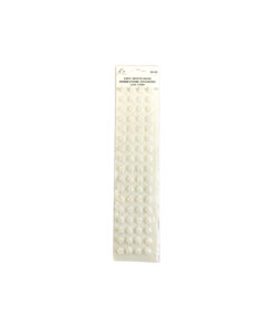 White Rose Rhinestone Stickers 10mm 68pc