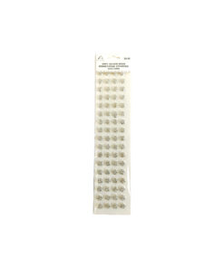 Silver Rose Rhinestone Stickers 10mm 68pc