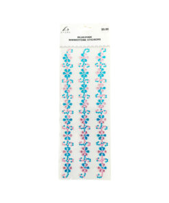 Blue Pink Rhinestones Stickers