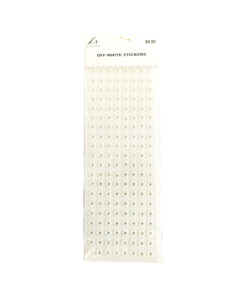 Off-White Flower Rhinestones Stickers