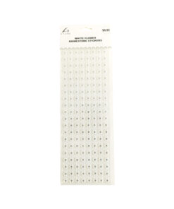 White Flower Rhinestones Stickers