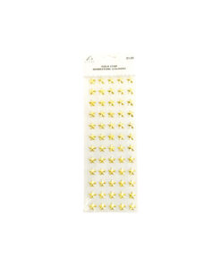 Gold Star Rhinestone Stickers