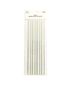 Ivory Strip Rhinestones Stickers
