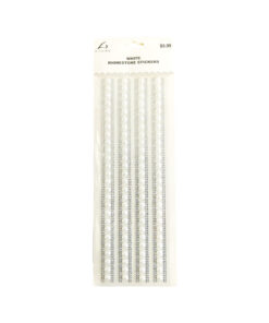White Strip Rhinestone Stickers