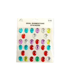 Oval Rhinestone Stickers 30pc