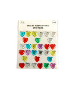 Heart Rhinestone Stickers 30pc