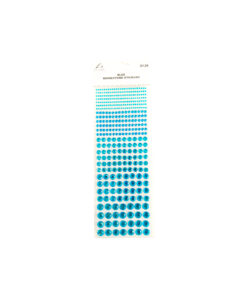 Blue Round Rhinestone Stickers