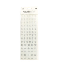 Silver Number Symbol Rhinestone Stickers