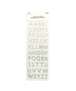 Silver Letters Rhinestone Stickers
