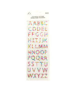 Colorful Letters Rhinestone Stickers