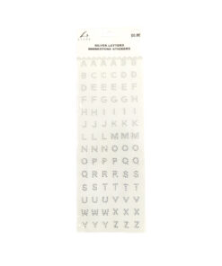 Small Silver Letters Rhinestone Stickers