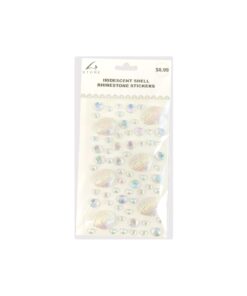 Iridescent Shell Rhinestone Stickers 19.5x10cm