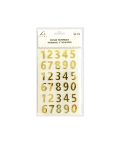 Gold Number Mirror Stickers