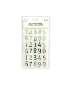 Silver Number Mirror Stickers