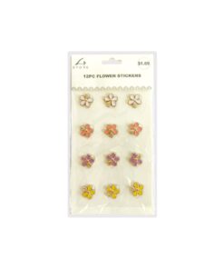 Colorful Flower Stickers 12pc