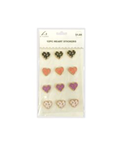 Heart Stickers 12pc