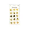 Gold Round Mirror stickers 19.5x10cm 15pc