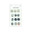 Silver Round Mirror stickers 19.5x10cm 12pc