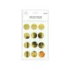 Gold Round Mirror stickers 19.5x10cm 12pc