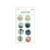 Silver Round Mirror stickers 19.5x10cm 8pc