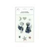 Silver Angle Mirror stickers 19.5x10cm
