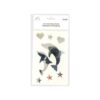 Silver Dolphin Mirror stickers 19.5x10cm